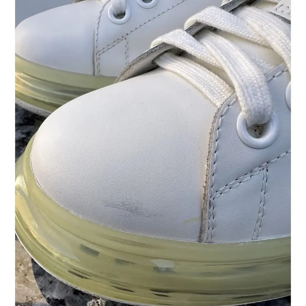 Alexander McQueen unisex Oversized Sneaker Clear Sole - White Womens Size EU 40 - Picture 4 of 13